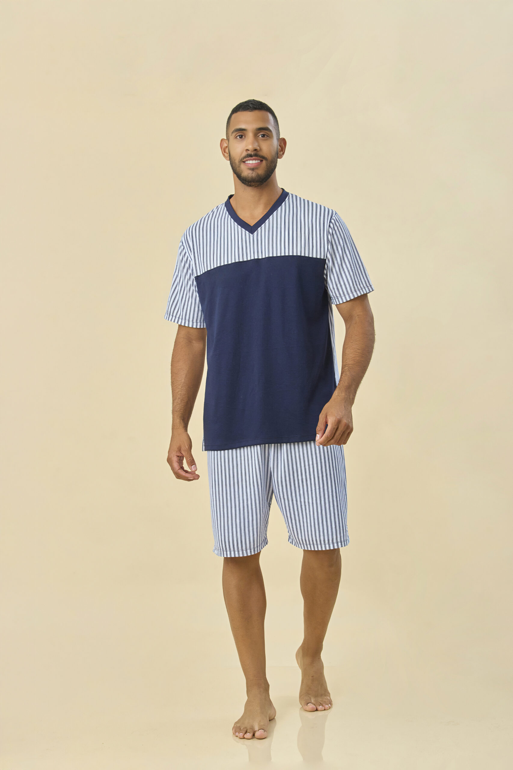 PIJAMA SHORT POLO LINEN - Imagen 4