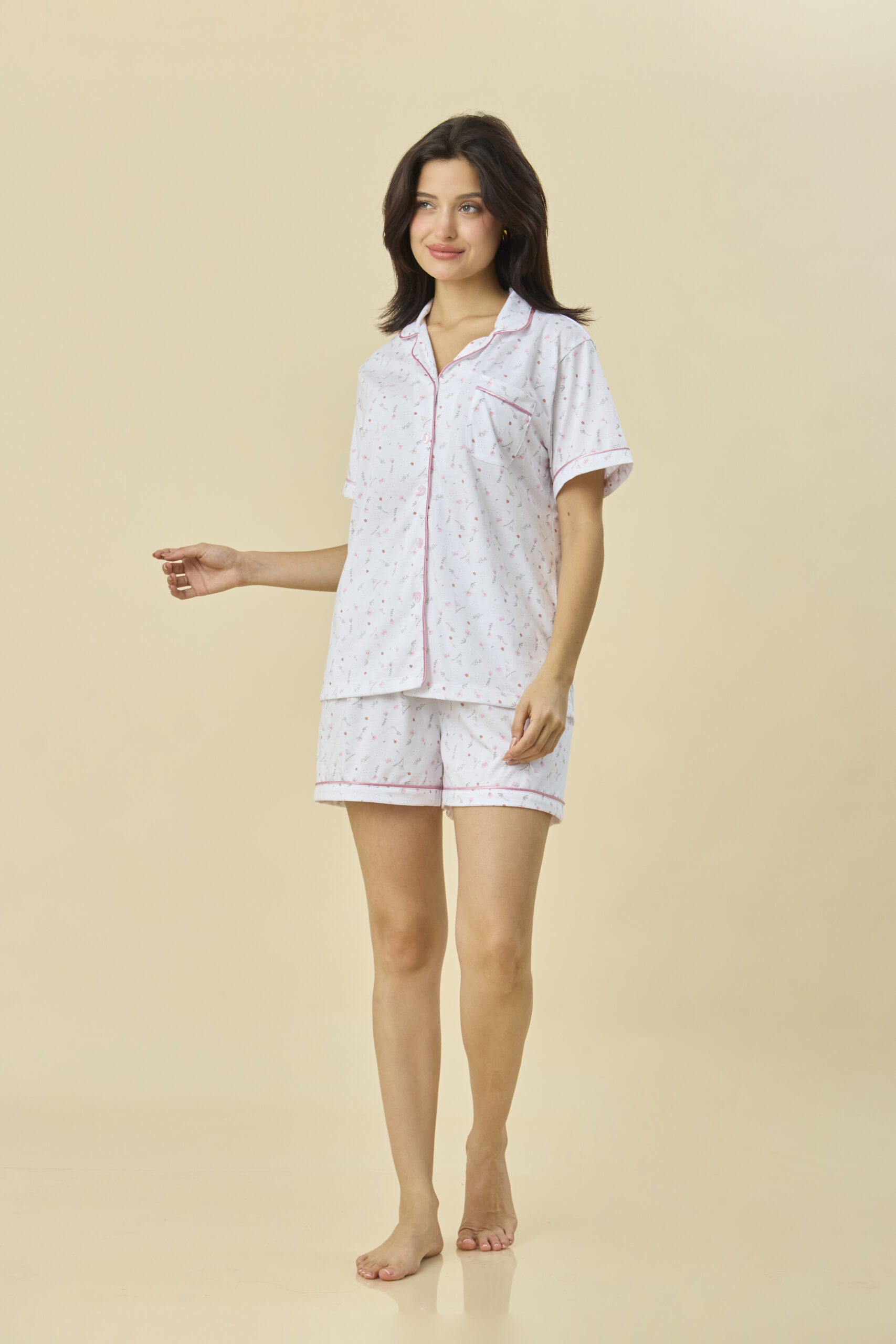 PIJAMA SHORT CAMISERO DAMA - Imagen 3