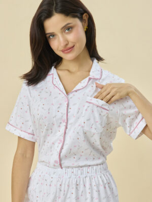 PIJAMA SHORT CAMISERO DAMA